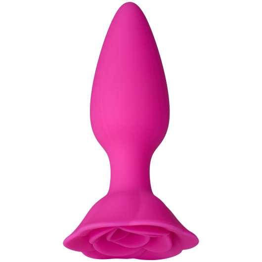 baseks Pink Rose Silicone Butt Plug