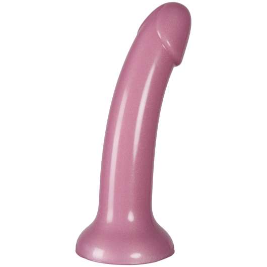 baseks Sparkling Pink Silikondildo 18 cm   - Ljusrosa