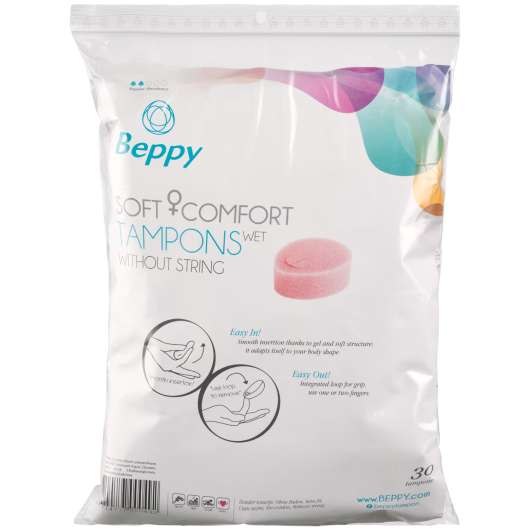 Beppy Soft + Comfort Tampons Wet 30 pcs - Ljusrosa