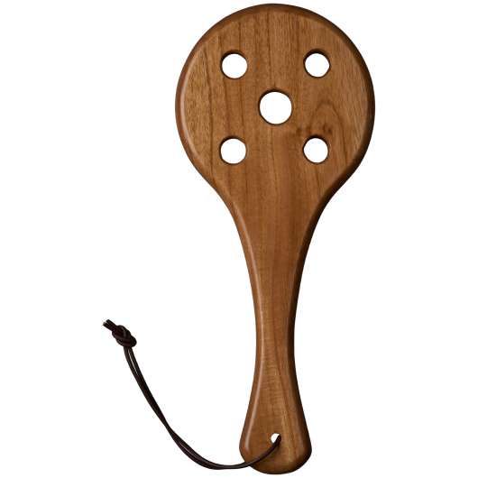 Black Label Bullseye Wooden Spanking Paddle - Brown