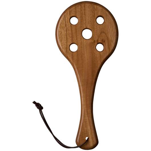 Black Label Bullseye Wooden Spanking Paddle - Brun