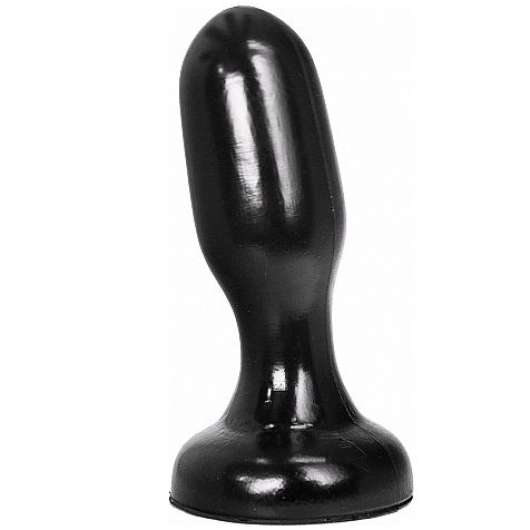 Buttplug Med Sugpropp - All Black 19 cm