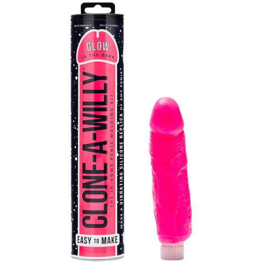 Clone-a-willy diy homemade dildo clone kit glow in the dark pink - rosa