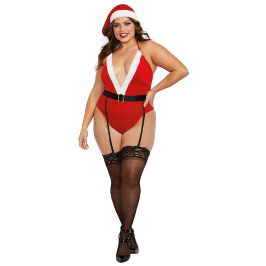 Dreamgirl North Pole Hottie Teddy-set Plus-Size - Red - Plus size