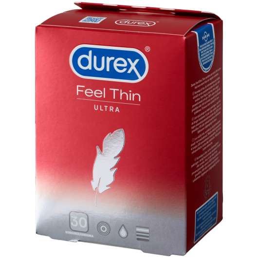 Durex Feel Thin Ultra Kondomer 30-pack - Red