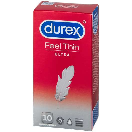 Durex Feel Ultra Thin Tunna Kondomer 10 st - Clear