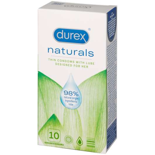 Durex Naturals Kondom 10 st - Clear