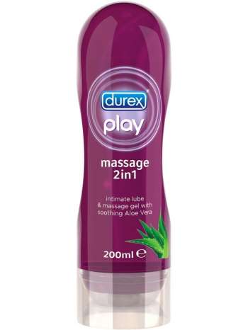 Durex Play Massage 2-in-1: Aloe Vera, Glidmedel/Gel, 200 ml