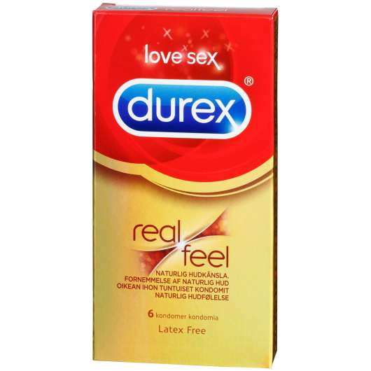 Durex RealFeel Latexfria Kondomer 6 st - Klar