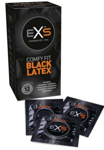 EXS Black Latex Kondom 12-pack