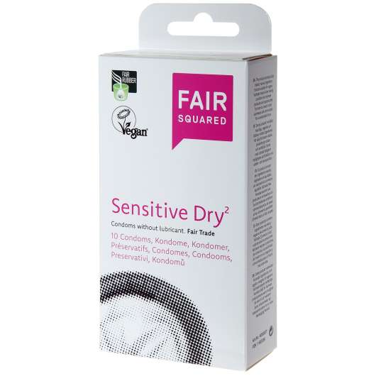 Fair Squared Sensitive Dry Veganska Kondomer 10 st - Clear