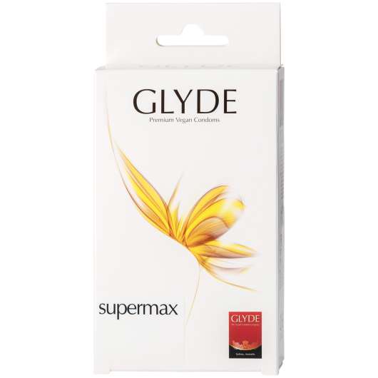 Glyde Supermax Veganska Kondomer 10 st   - Klar