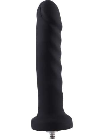 Hismith: KlicLok Silicone Dildo, 19.5 cm, svart