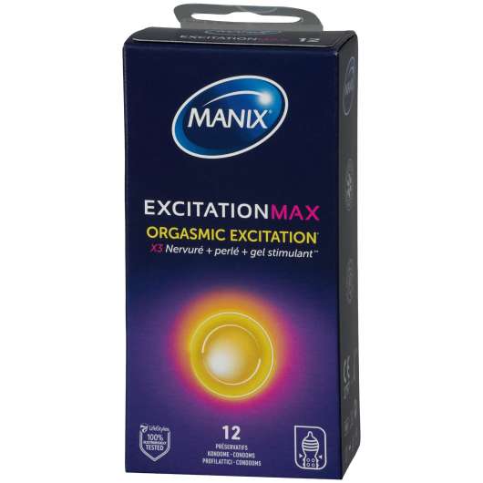 Manix Excitationmax Orgasmic Kondomer 12 st - Clear