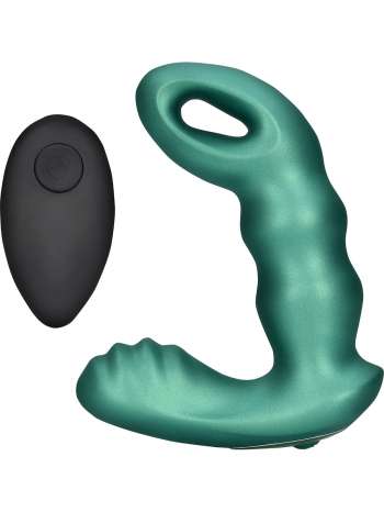 Ouch!: Beaded Vibrating Prostate Massager with Remote