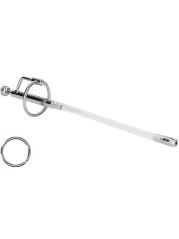 Ouch!: Urethral Sounding, Steel Dilator Stick with Ring, 7.6 mm
