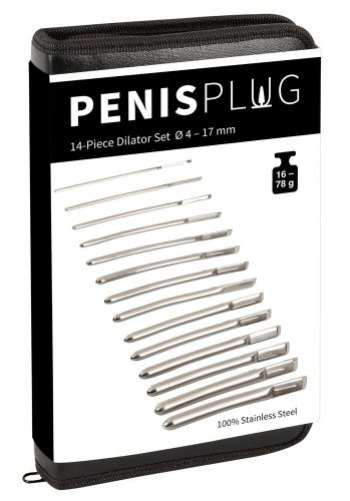 Penisplugg Steel Dilator Set 14 delar