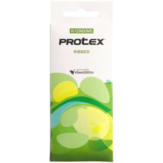 Protex Ribbed Räfflade Kondomer 10-pack - Clear