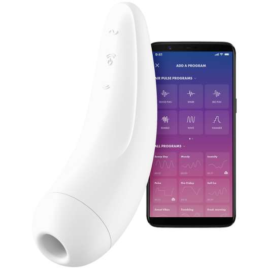 Satisfyer Curvy 2+ App-Styret Klitoris Stimulator-White     - Vit