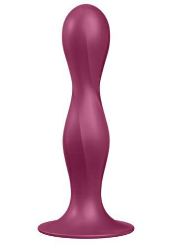 Satisfyer Double Ball-R Weighted Dildo, Dark Red