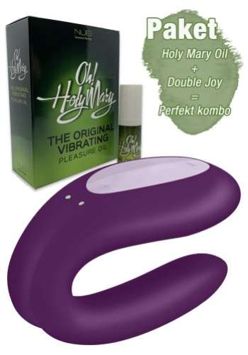 Satisfyer Double Joy Purple + Holy Mary Oil, Kit