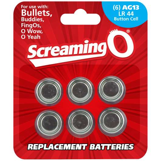 Screaming O Batterier AG13 LR44 6-pack   - Silver