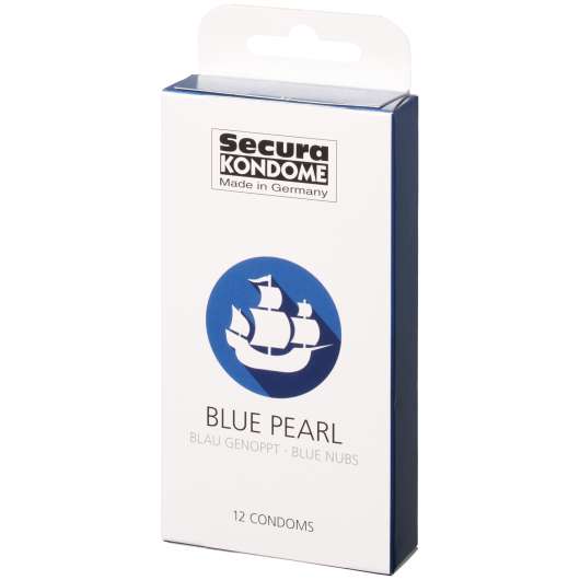 Secura Blue Pearl Kondomer 12 st   - Svart