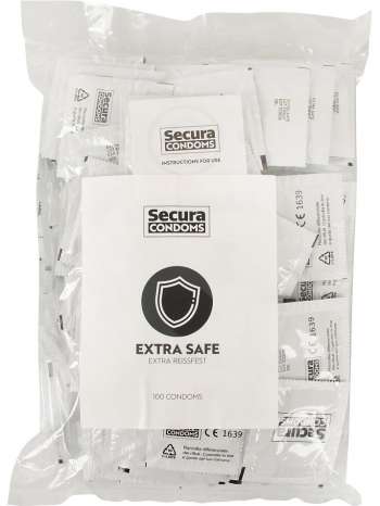 Secura: Extra Safe, Kondomer, 100-pack