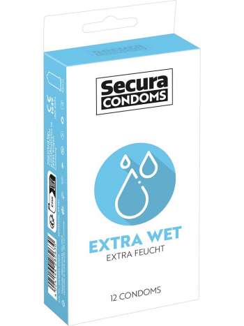 Secura: Extra Wet, Kondomer, 12-pack
