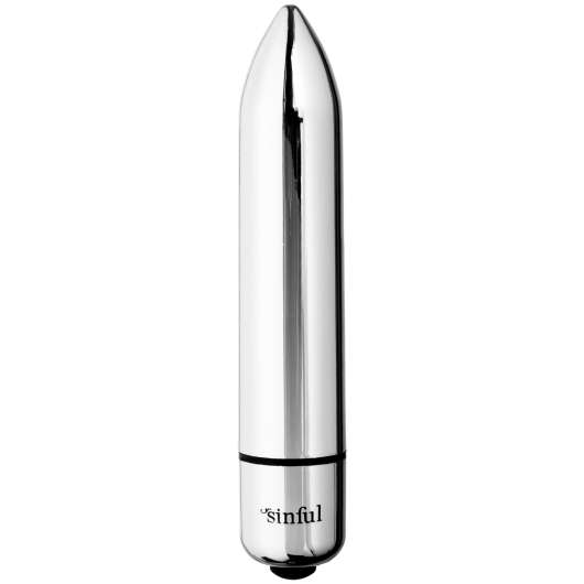 Sinful 10-Speed Magic Silver Bullet Vibrator   - Silver