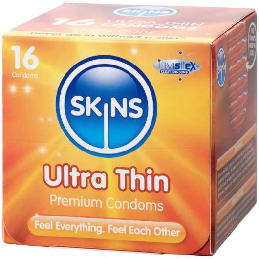 Skins Supertunna Kondomer 16 st - Clear