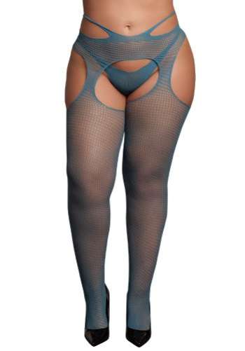 Suspender pantyhose with strappy waist