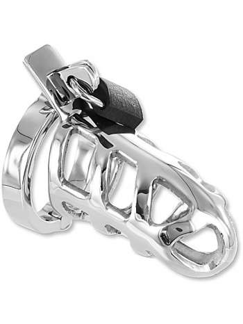 Triune: Brutal Chastity Cage, Stainless Steel, 45 mm